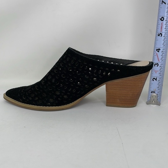 Seychelles Mule Women's 9.5 Black Cut Out Heels Shoes Pointed Toe - Picture 13 of 13